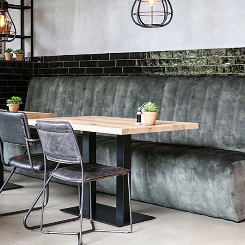 Stijlvolle eetkamerbank Maria antraciet>Straluma Outlet