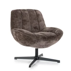 Stoffen fauteuil Derby bruin draaibaar>Straluma Hot