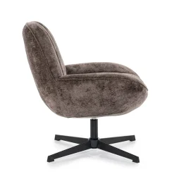 Stoffen fauteuil Derby bruin draaibaar>Straluma Hot