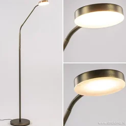 Strak klassieke leeslamp brons dimbaar>Straluma Fashion