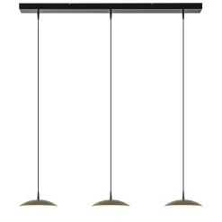 Strakke 3-lichts hanglamp LED mat zwart/mat goud>Straluma Hot