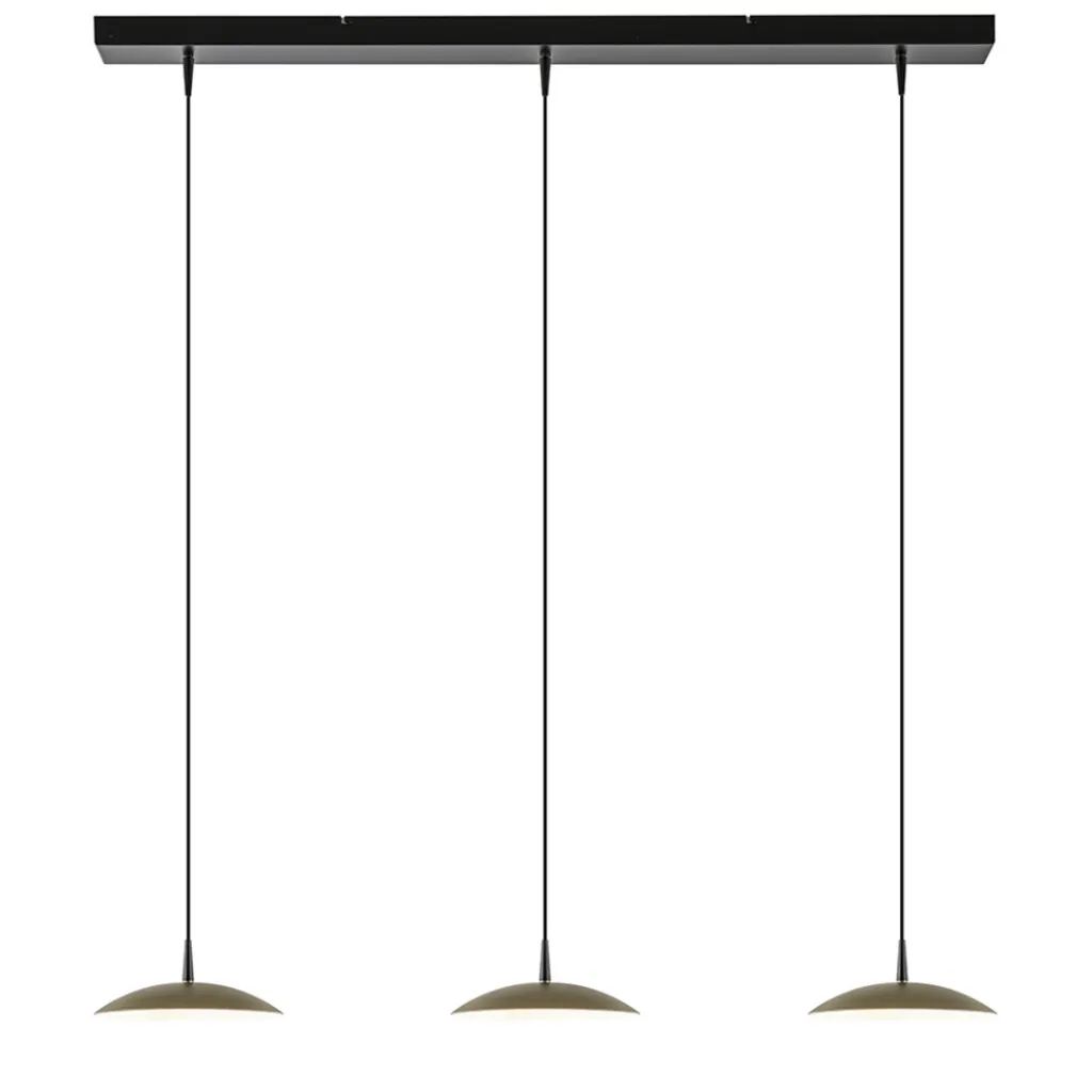 Strakke 3-lichts hanglamp LED mat zwart/mat goud>Straluma Hot