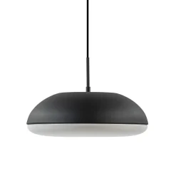 Strakke ronde hanglamp koepel mat zwart 38 cm>Straluma Outlet