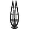 Tafellamp / vloerlamp mat zwart hout>Straluma Hot