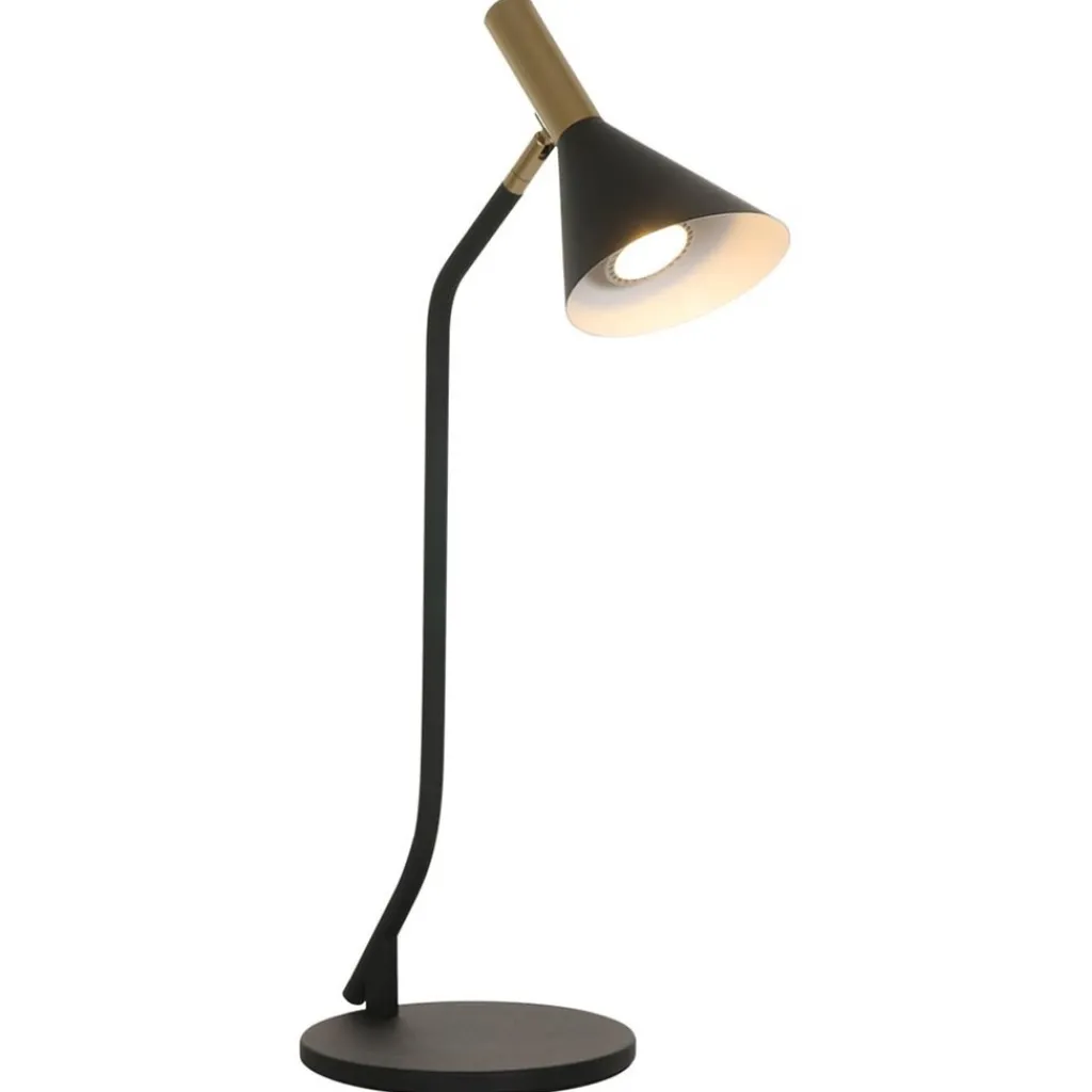 Tafellamp Anne's choice mat zwart met goud>Straluma Best