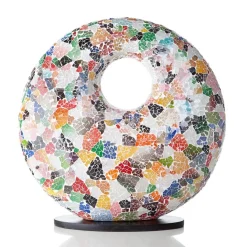 Tafellamp met gat multicolor mozaic>Straluma Outlet