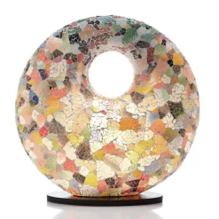 Tafellamp met gat multicolor mozaic>Straluma Outlet