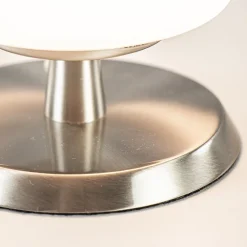 Tafellamp nikkel/glas met touchdimmer><noscript><img width=