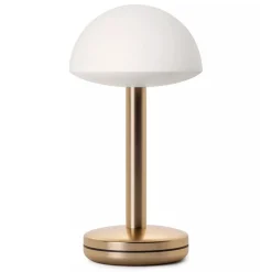 Tafellamp op accu gold/frosted IP65>Straluma Outlet