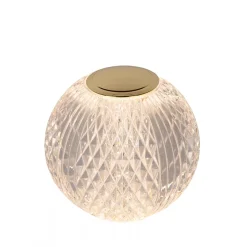 Tafellamp transparant/goud oplaadbaar en dimbaar>Straluma Store
