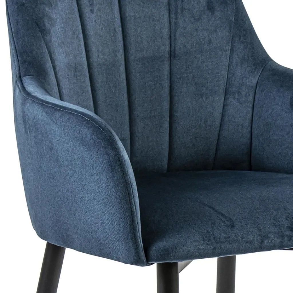 Trendy eetkamerstoel blauw met armleuning>Straluma Cheap