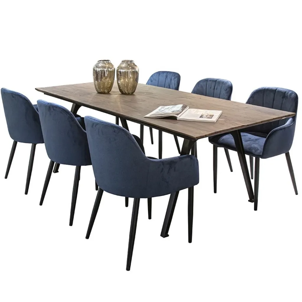 Trendy eetkamerstoel blauw met armleuning>Straluma Cheap