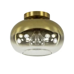 Trendy plafondlamp goud met goud gradiënt glas>Straluma New
