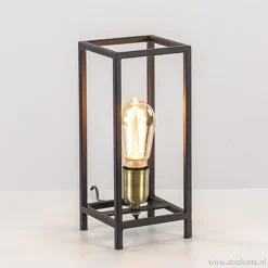 Trendy tafellamp Marlay zwart met brons>Straluma Cheap