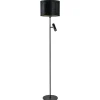 Trendy vloerlamp met kap zwart met goud>Straluma Fashion