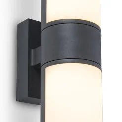 Verstelbare LED buitenlamp 2-lichts cilinder donker grijs>Straluma Fashion