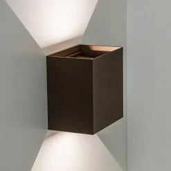 Verstelbare LED buitenlamp aluminium bruin><noscript><img width=