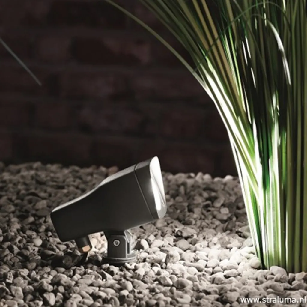 Verstelbare LED grondspot antraciet IP54>Straluma Discount