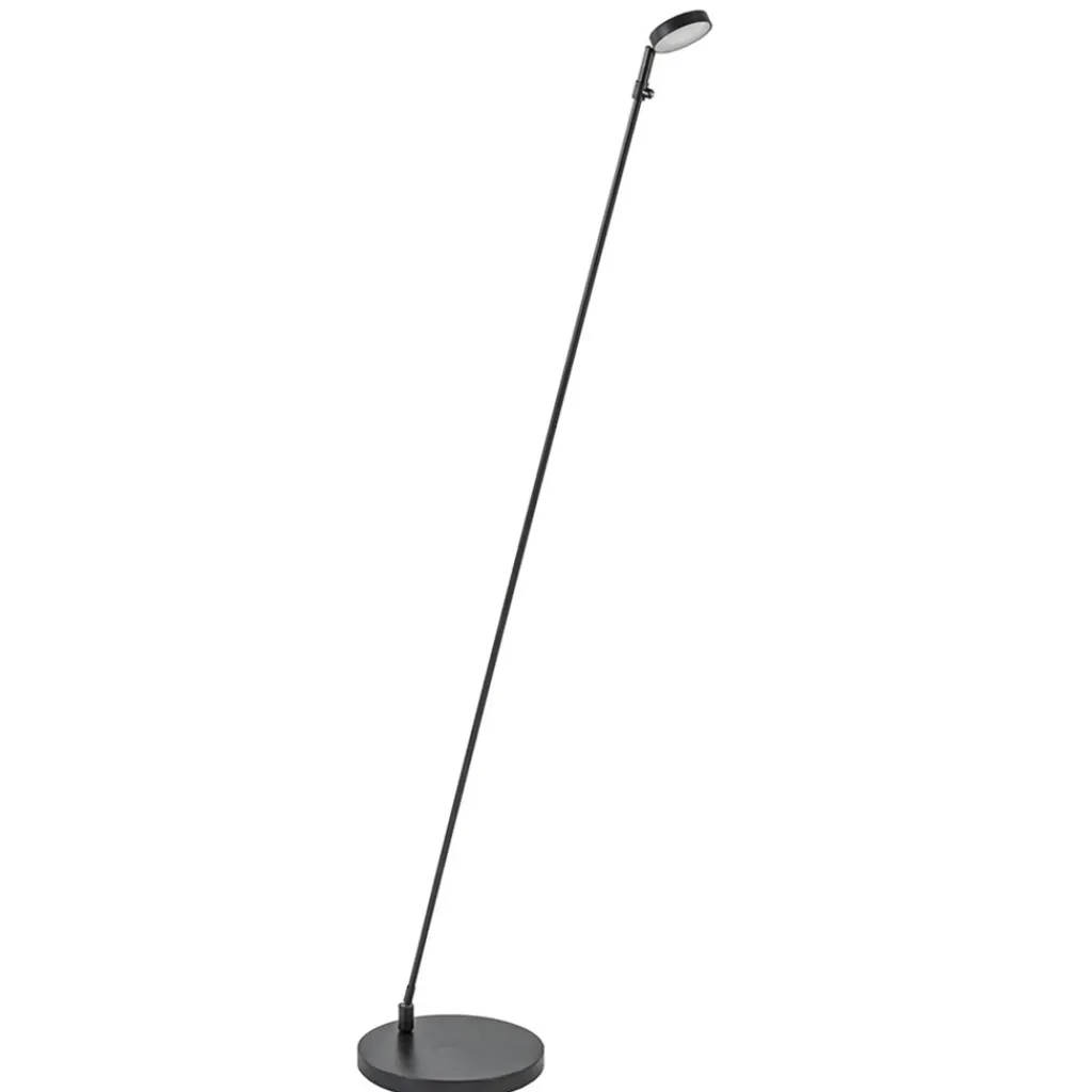 Verstelbare LED leeslamp zwart geborsteld staal dim-to-warm>Straluma New