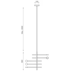 Verstelbare 5-lichts design hanglamp azuriet blauw><noscript><img width=