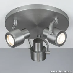 Verstelbare stalen opbouwspot 3-lichts>Straluma Outlet