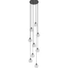 Videlamp / multipendel 9L zwart helder bolglas>Straluma Hot