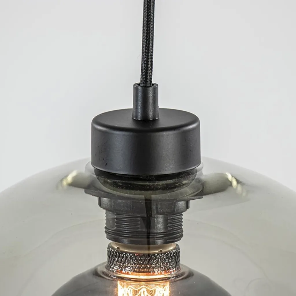 Videlamp zwart 5-lichts smoke glas>Straluma Discount