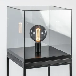 Vloerlamp Askjer kubus zwart/smoke glas><noscript><img width=