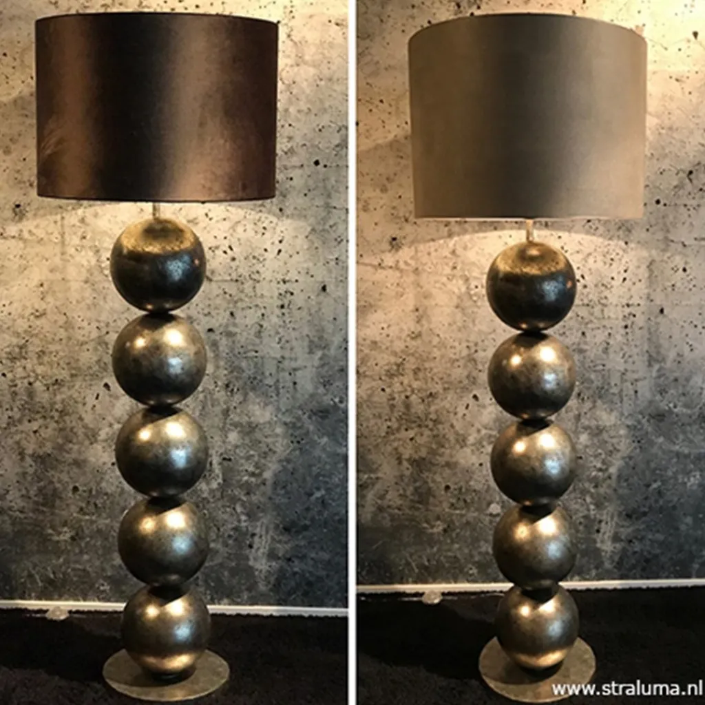 Vloerlamp Boss bollen oud goud excl. kap>Straluma Store