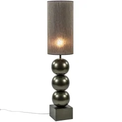 Vloerlamp bruin met cilinder kap bruin>Straluma Best