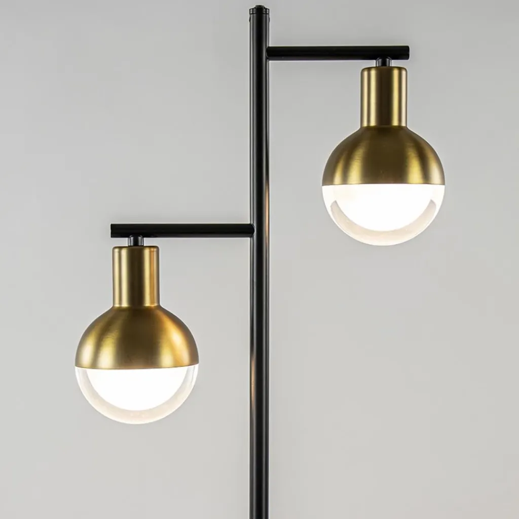 Vloerlamp Drop 2 zwart/matgoud>Straluma New
