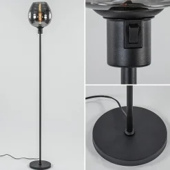 Vloerlamp Fantasy op stang zwart + smoke glas>Straluma Best Sale