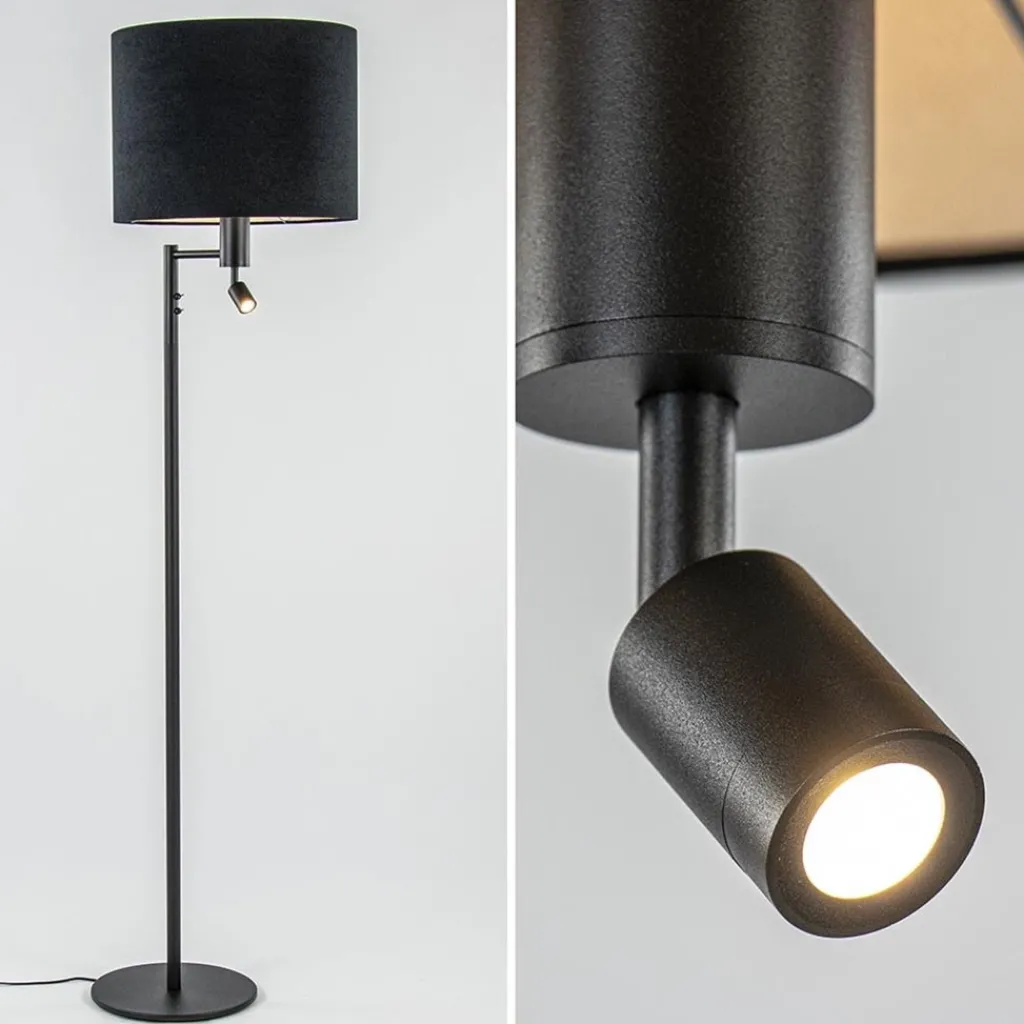 Vloerlamp Havana + leesspot zwart z/kap>Straluma Best Sale