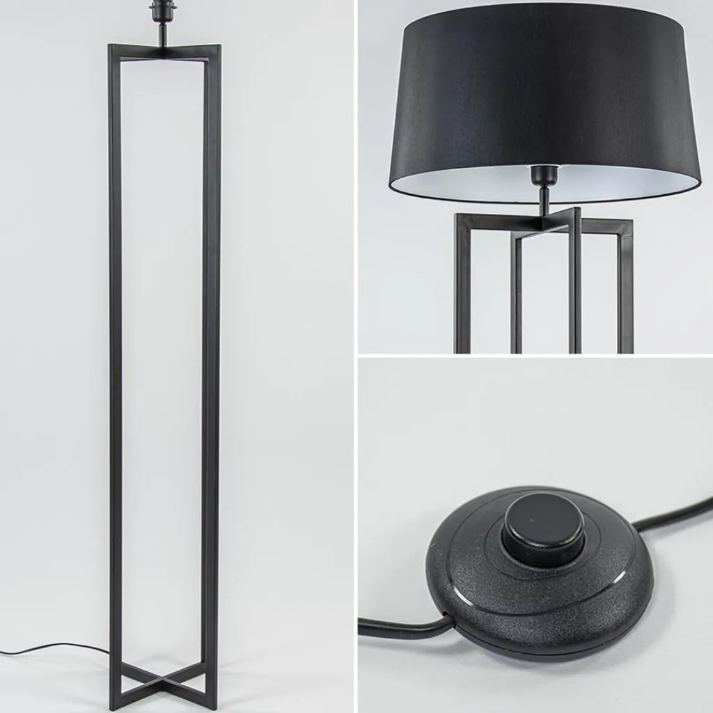 Vloerlamp Mace frame zwart exclusief kap>Straluma Hot