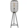Vloerlamp oud-brons zwart kooi>Straluma Hot
