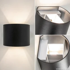 Wandlamp afgerond zwart/grijs stelklep g9><noscript><img width=