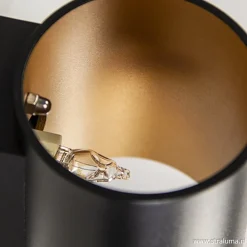 Wandlamp cilinder zwart/goud><noscript><img width=