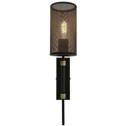 Wandlamp cilinder zwart/goud S><noscript><img width=