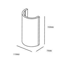 Wandlamp gips halve koker G9><noscript><img width=