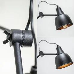 Wandlamp industrieel verstelbare arm zwart><noscript><img width=