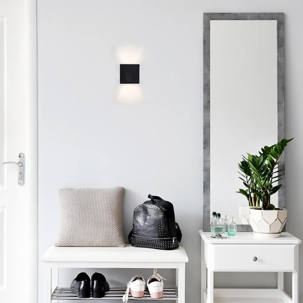 Wandlamp kubus verst. zwart/grijs ex.g9>Straluma Hot