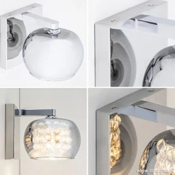 Wandlamp Pearl glas/chroom>Straluma Clearance