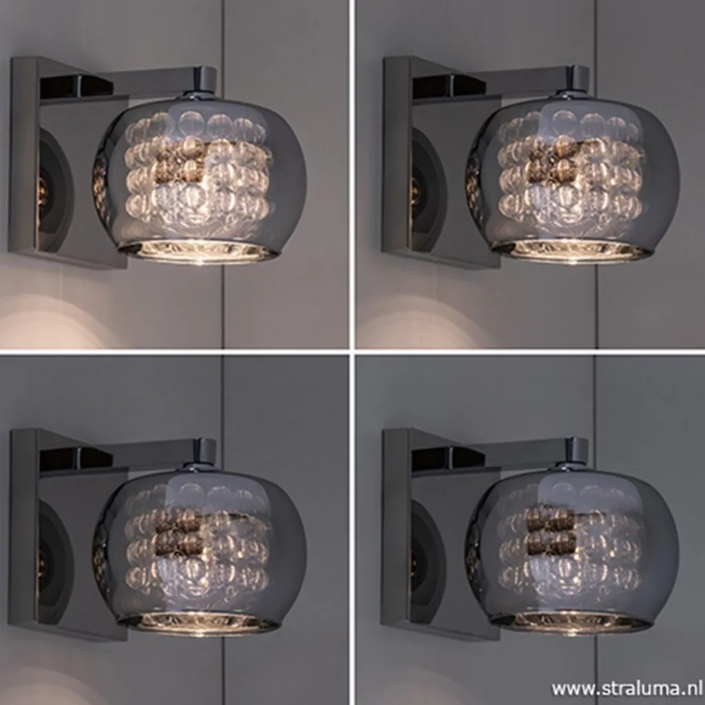 Wandlamp Pearl glas/chroom>Straluma Clearance