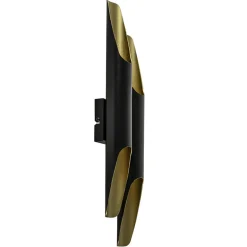 Wandlamp Pipes 48cm zwart/matgoud>Straluma Discount