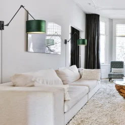 Wandlamp Prestige Chic zwart/kap groen><noscript><img width=