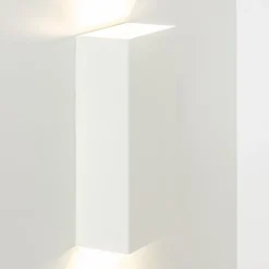 Wandlamp rechthoek wit up+down GU10>Straluma Outlet