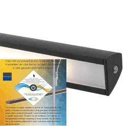 Wandlamp schilderij zwart inclusief dimbaar LED><noscript><img width=