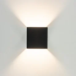 Wandlamp Stretto kubus zwart/goud><noscript><img width=