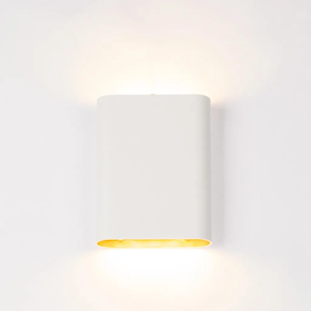 Wandlamp wit/goud ovaal dimbaar>Straluma Flash Sale