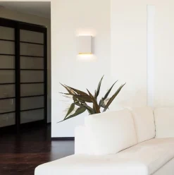 Wandlamp wit/goud ovaal dimbaar><noscript><img width=